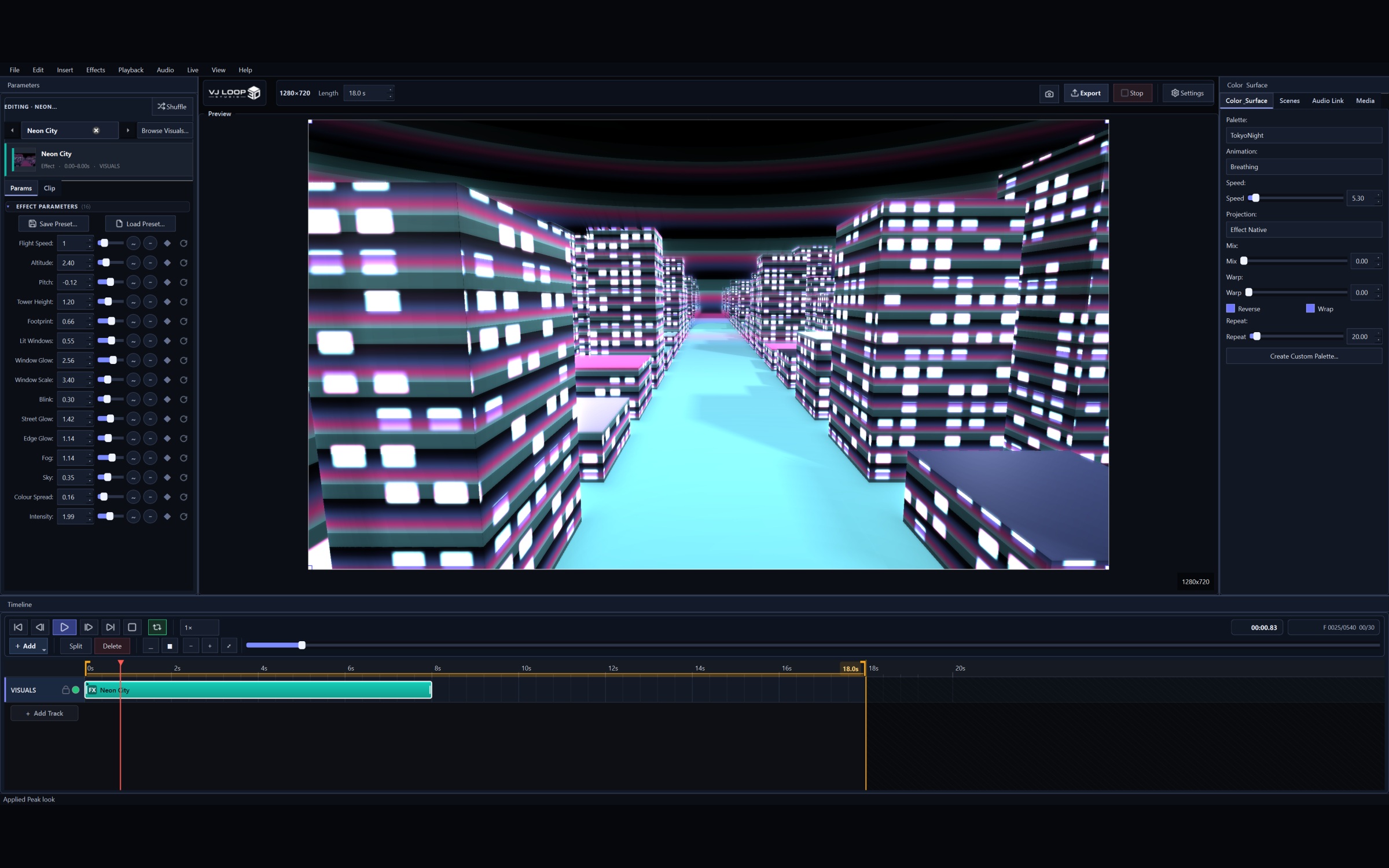VJ Loop Studio interface screenshot
